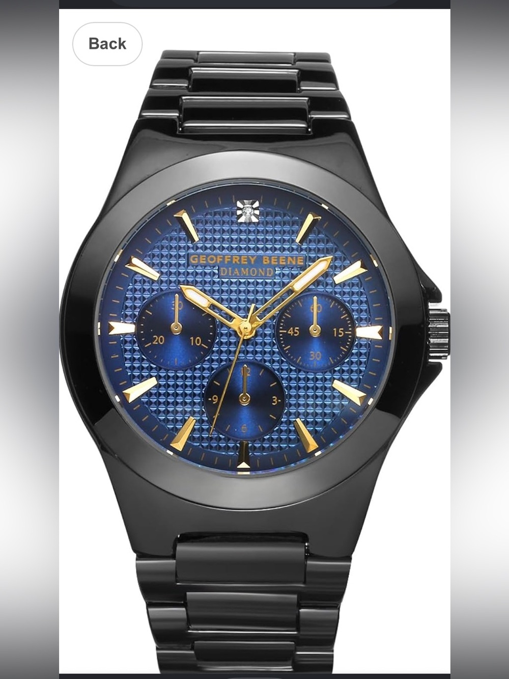 New Stainless Steel Geoffrey Beene Men’s Watch
